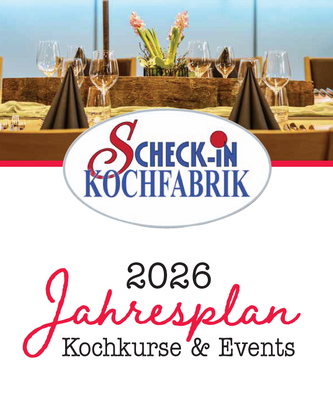 Flyer Scheck-in Kochfabrik Achern-Termine 2026